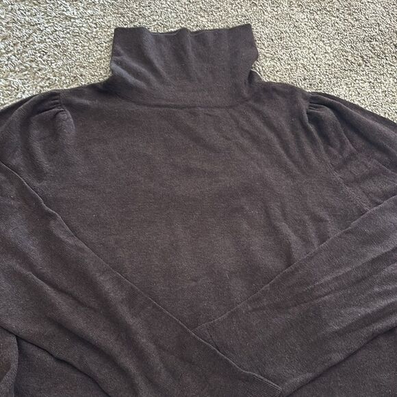 Peruvian Connection Brown Pima Cotton knit neck Sweater women’s large - Picture 5 of 5